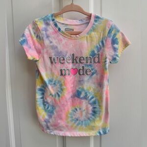 Garanimals 3T Girls Pink Tie Dye Weekend Model Short Sleeve Tee Shirt Blouse
